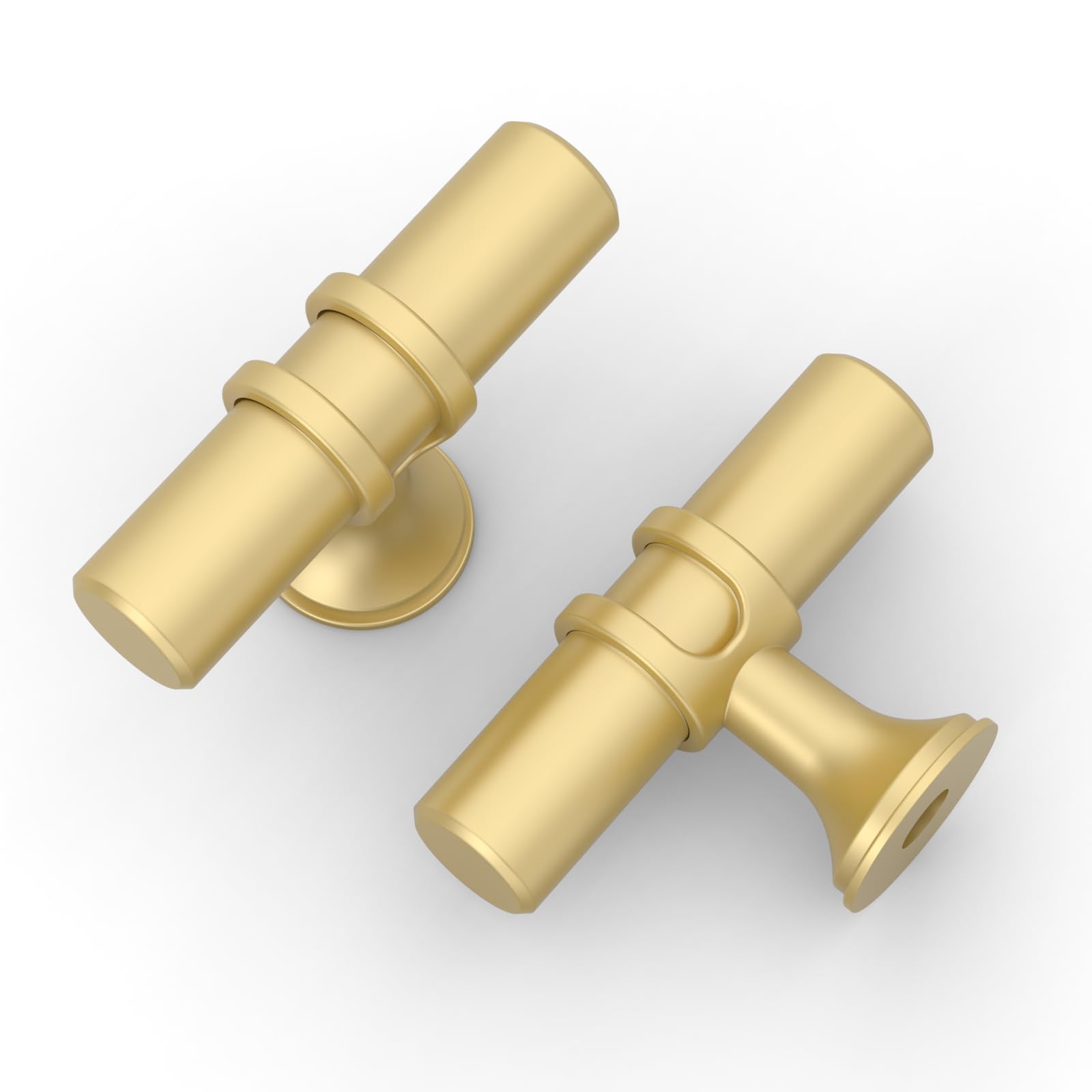 Asidrama 10 Pack Champagne Bronze and Matte Black Kitchen Cabinet Knobs Cabinet Hardware Zinc Knobs for Dresser Drawers
