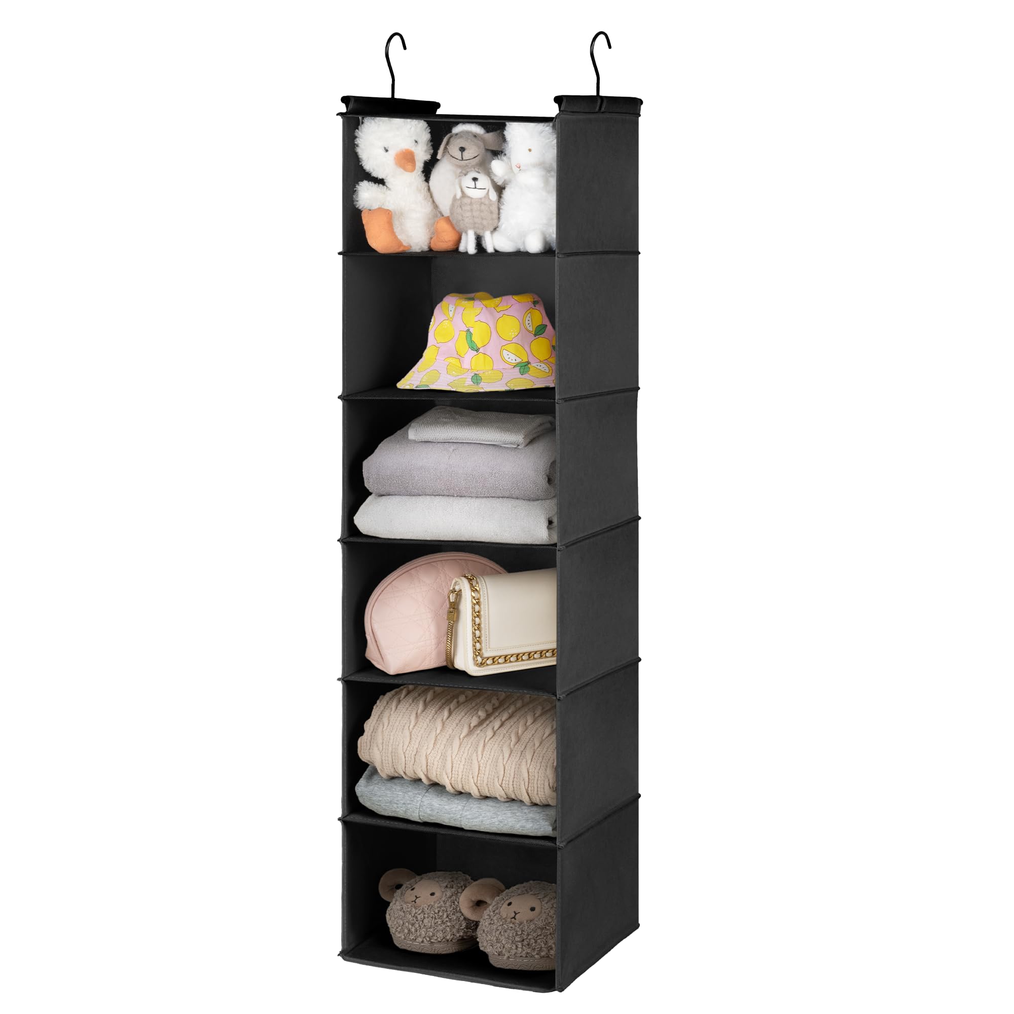 GRANNY SAYS 3-Shelf Hanging Closet Organizer and Storage, Collapsible Hanging Closet Shelves, Hanging Organizer for Closet & RV, Gray, 29 ½" H X 12" W X 12" D, 1-Pack