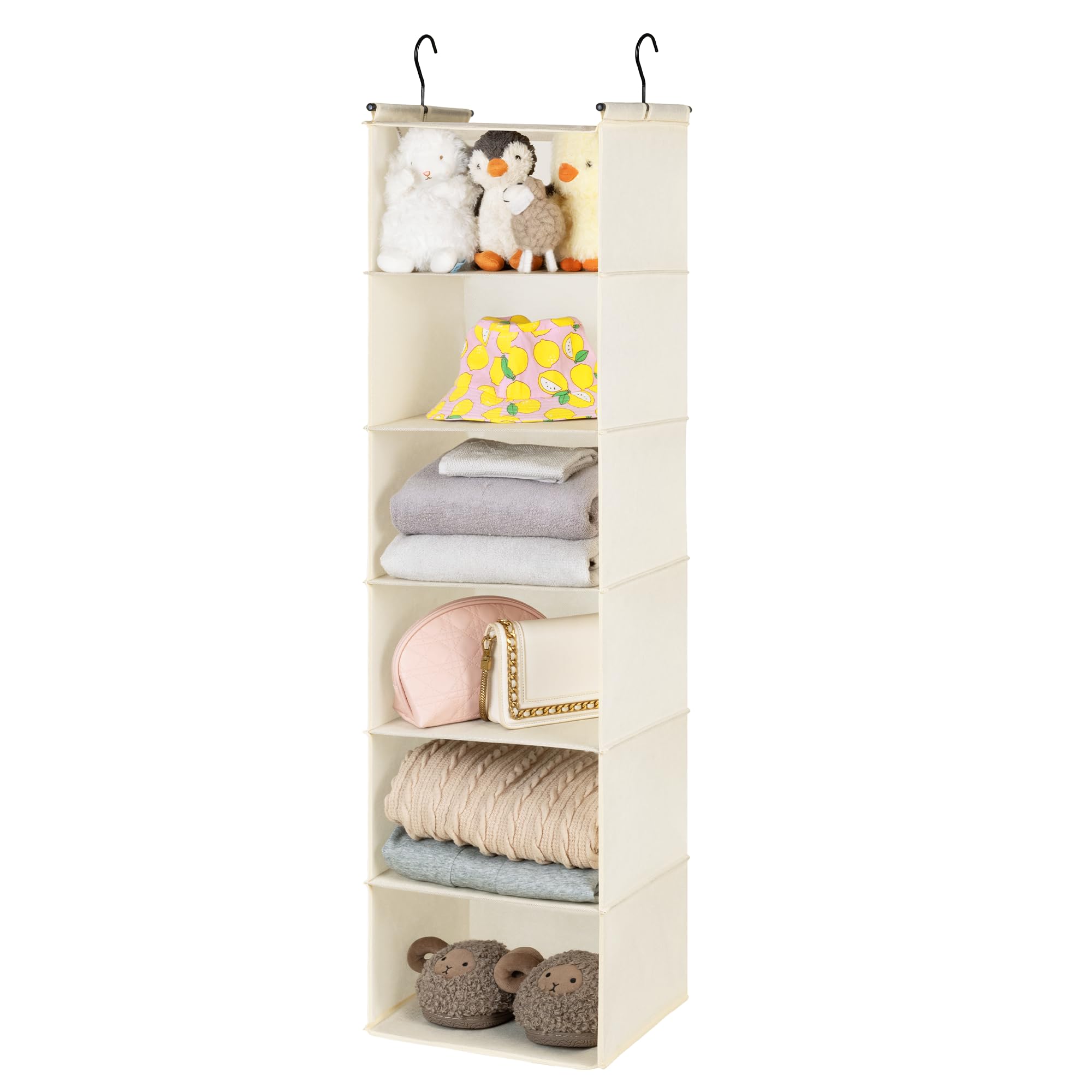 GRANNY SAYS 3-Shelf Hanging Closet Organizer and Storage, Collapsible Hanging Closet Shelves, Hanging Organizer for Closet & RV, Gray, 29 ½" H X 12" W X 12" D, 1-Pack