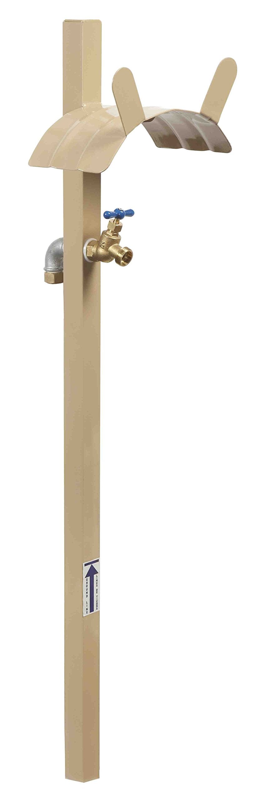 Liberty Garden Products 703-2 Multi-Purpose Steel Garden Wall/Floor Mount Hose Reel, Tan Poly