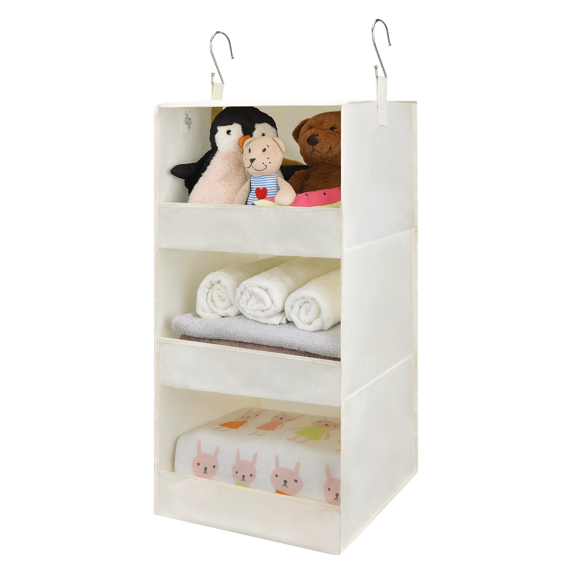 GRANNY SAYS 3-Shelf Hanging Closet Organizer and Storage, Collapsible Hanging Closet Shelves, Hanging Organizer for Closet & RV, Gray, 29 ½" H X 12" W X 12" D, 1-Pack