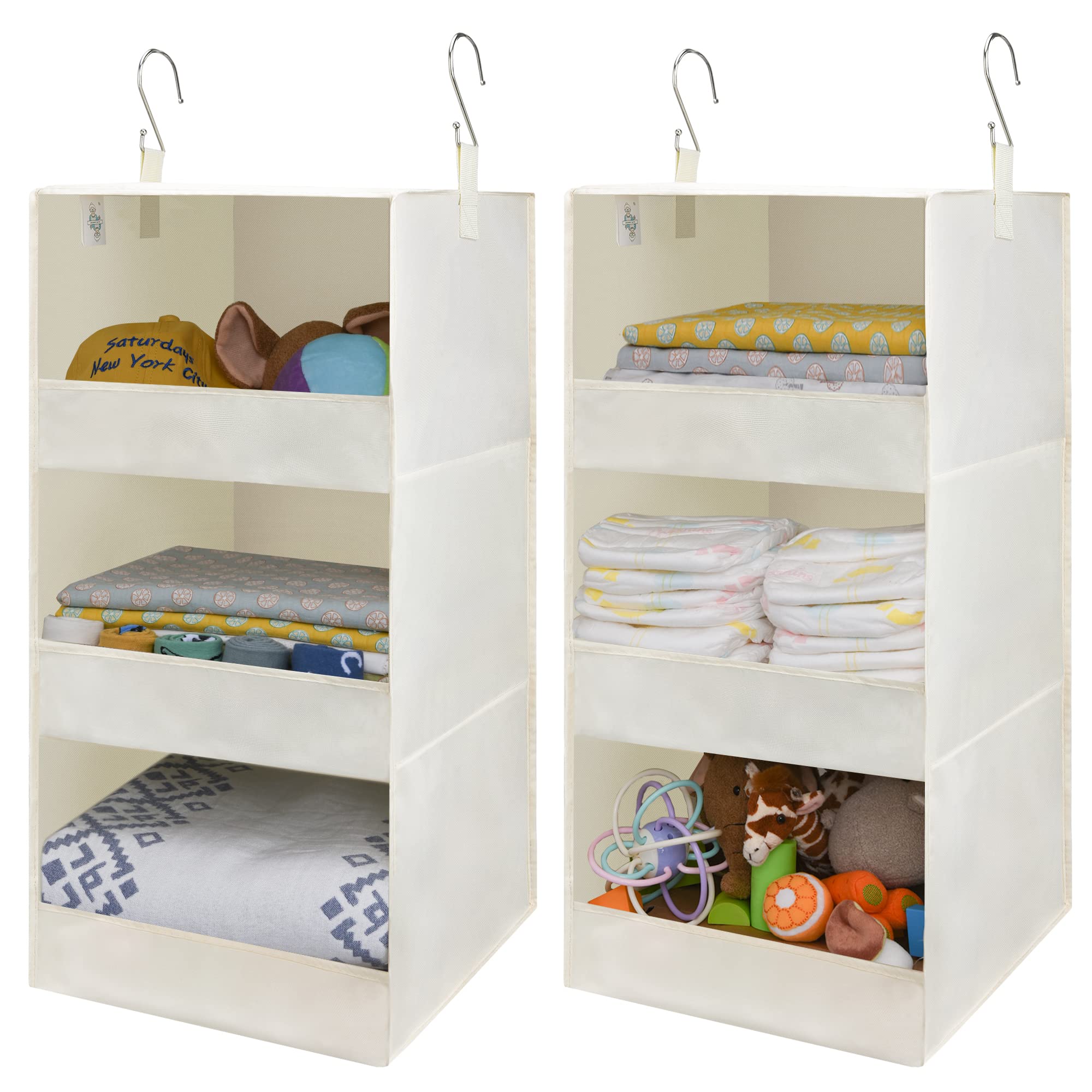 GRANNY SAYS 3-Shelf Hanging Closet Organizer and Storage, Collapsible Hanging Closet Shelves, Hanging Organizer for Closet & RV, Gray, 29 ½" H X 12" W X 12" D, 1-Pack