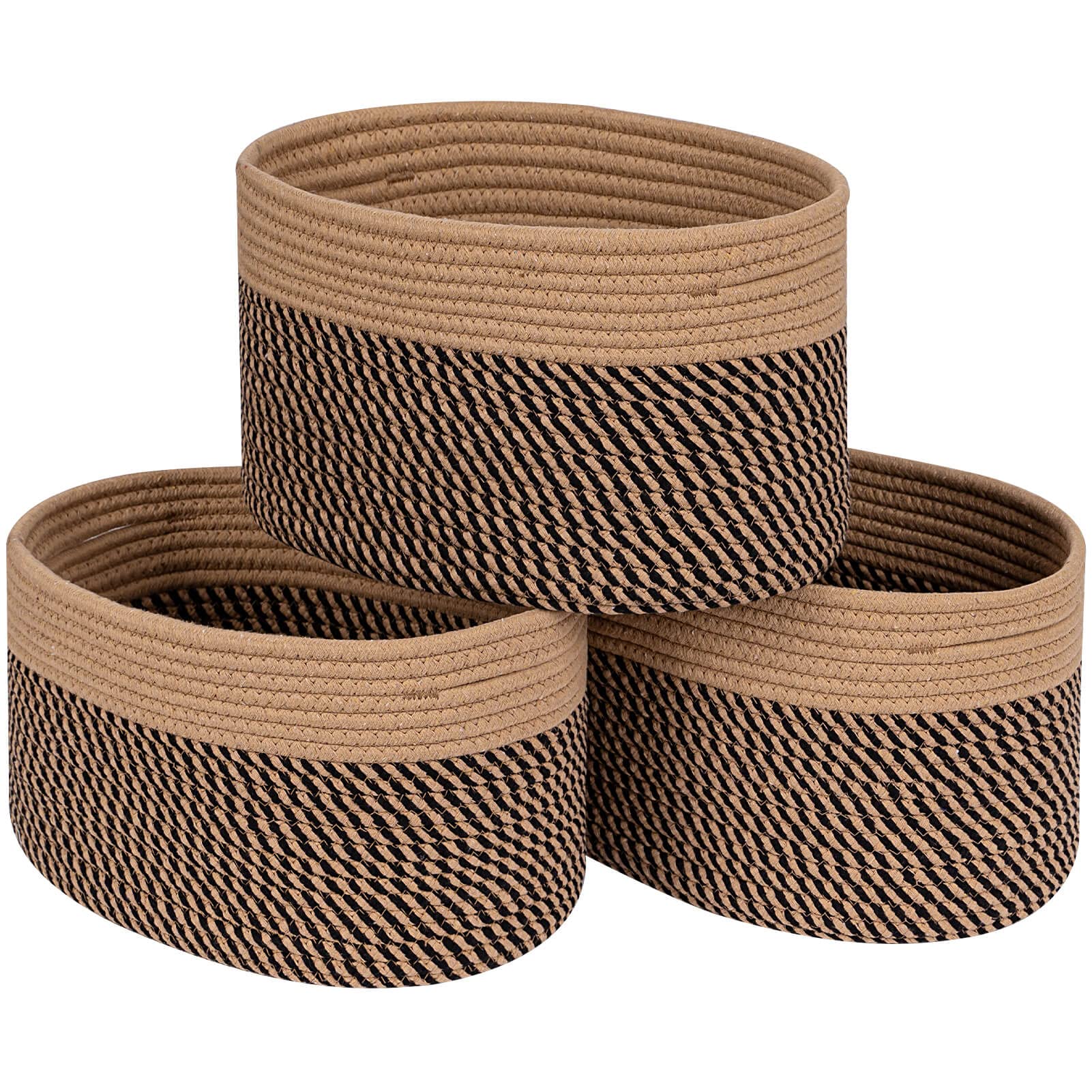 CubesLand Woven Basket for Organizing/Storage,Cube Shelf Closet Storage Baskets Bins Set 3,Green Basket for Shelves Cotton Rope Basket Soft &Skin-friendly Toy Storage Basket Bin,Stylish Decor Basket