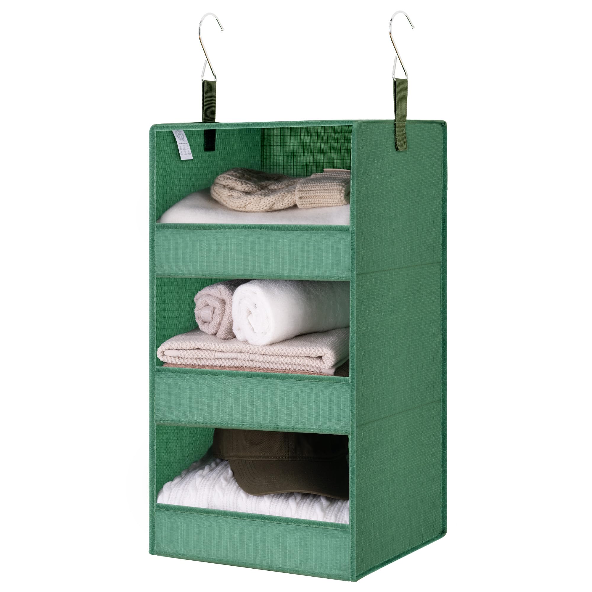 GRANNY SAYS 3-Shelf Hanging Closet Organizer and Storage, Collapsible Hanging Closet Shelves, Hanging Organizer for Closet & RV, Gray, 29 ½" H X 12" W X 12" D, 1-Pack
