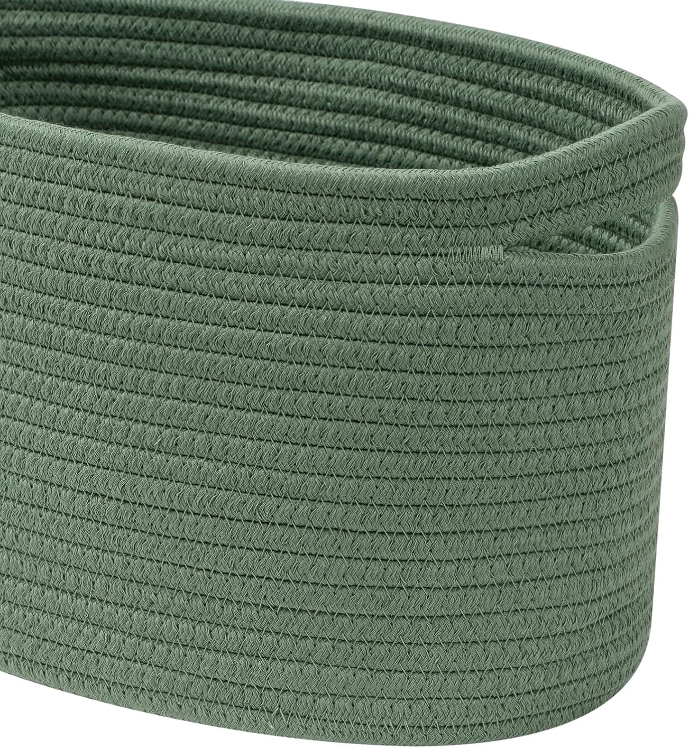 CubesLand Woven Basket for Organizing/Storage,Cube Shelf Closet Storage Baskets Bins Set 3,Green Basket for Shelves Cotton Rope Basket Soft &Skin-friendly Toy Storage Basket Bin,Stylish Decor Basket