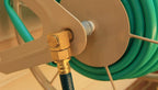 Liberty Garden Products 703-2 Multi-Purpose Steel Garden Wall/Floor Mount Hose Reel, Tan Poly