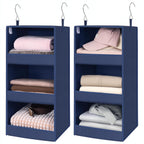 GRANNY SAYS 3-Shelf Hanging Closet Organizer and Storage, Collapsible Hanging Closet Shelves, Hanging Organizer for Closet & RV, Gray, 29 ½" H X 12" W X 12" D, 1-Pack