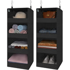 GRANNY SAYS 3-Shelf Hanging Closet Organizer and Storage, Collapsible Hanging Closet Shelves, Hanging Organizer for Closet & RV, Gray, 29 ½" H X 12" W X 12" D, 1-Pack