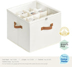 StorageWorks Shoe Organizer for Closet, Fits up to 16 Pairs, Shoe Cubby Storage Containers with Adjustable Dividers and Clear Cover, Beige