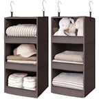 GRANNY SAYS 3-Shelf Hanging Closet Organizer and Storage, Collapsible Hanging Closet Shelves, Hanging Organizer for Closet & RV, Gray, 29 ½" H X 12" W X 12" D, 1-Pack
