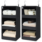 GRANNY SAYS 3-Shelf Hanging Closet Organizer and Storage, Collapsible Hanging Closet Shelves, Hanging Organizer for Closet & RV, Gray, 29 ½" H X 12" W X 12" D, 1-Pack